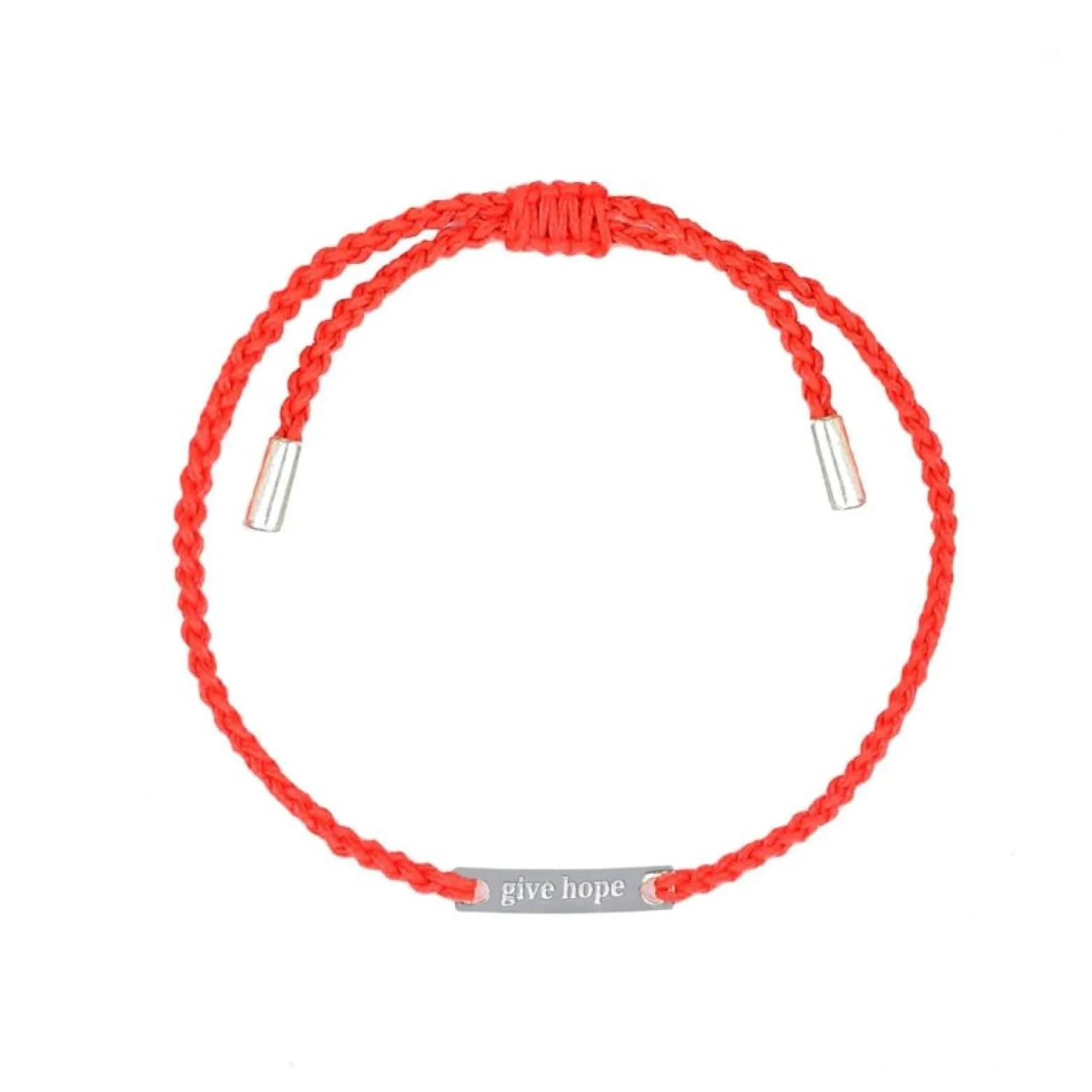 ARMBAND GIVE HOPE tråd/silver Coral
