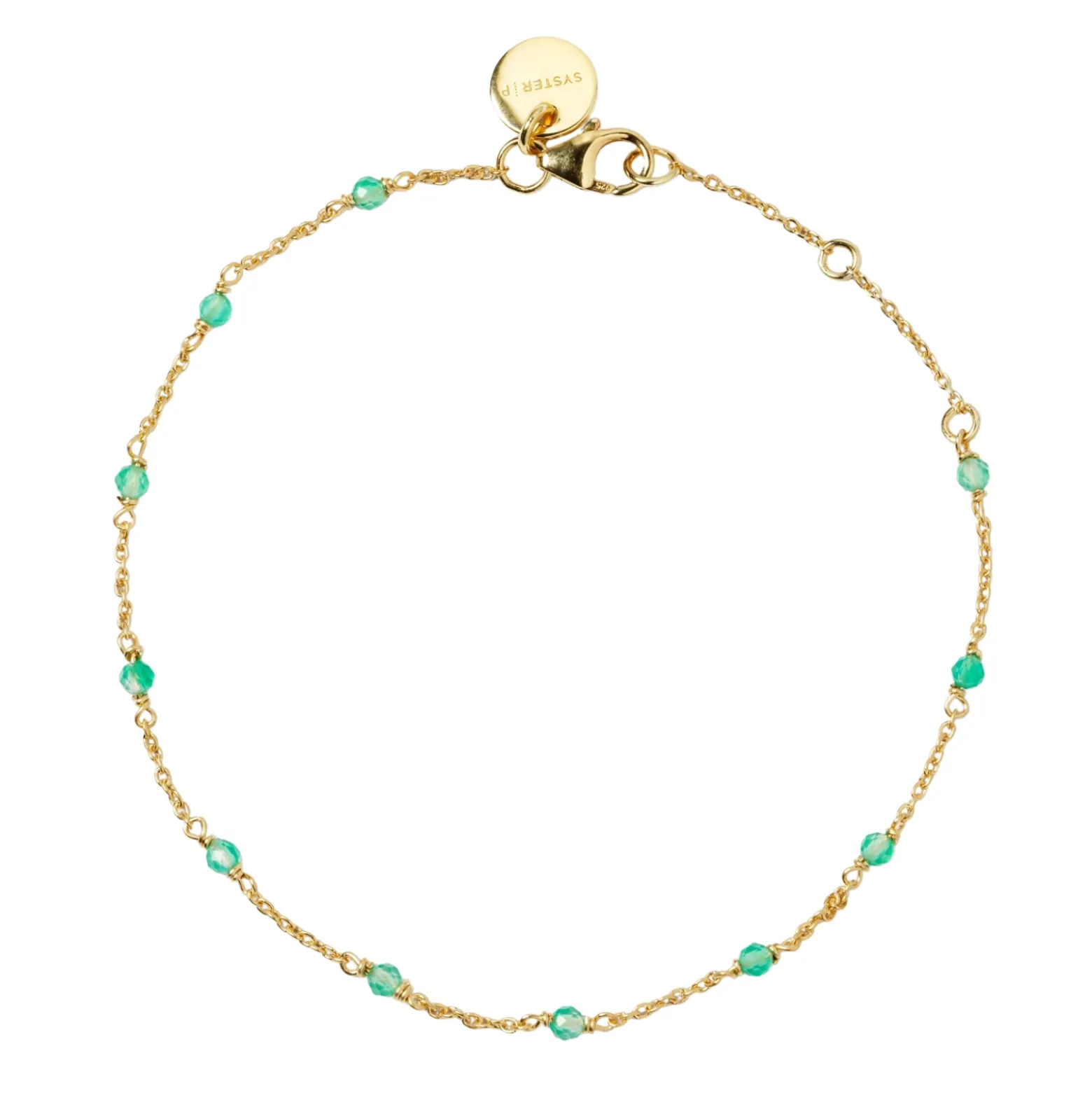 Armband Santa Monica Grön Guld