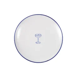 Assiette Parisa Cocktail 19 cm vit/blå