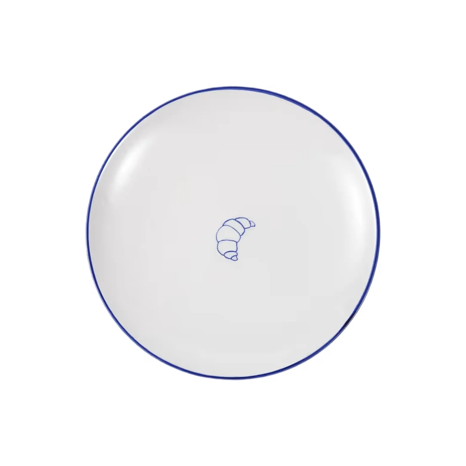 Assiette Parisa Croissant 19 cm vit/blå