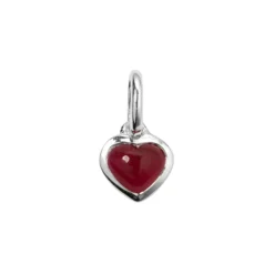 Berlock beloved heart Silver Rosa
