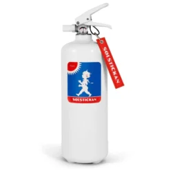 Brandsläckare 2kg vit org. emblem solstickan