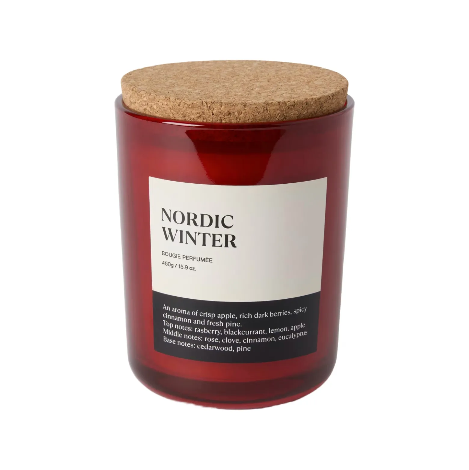 Doftljus med kork lock 450gr