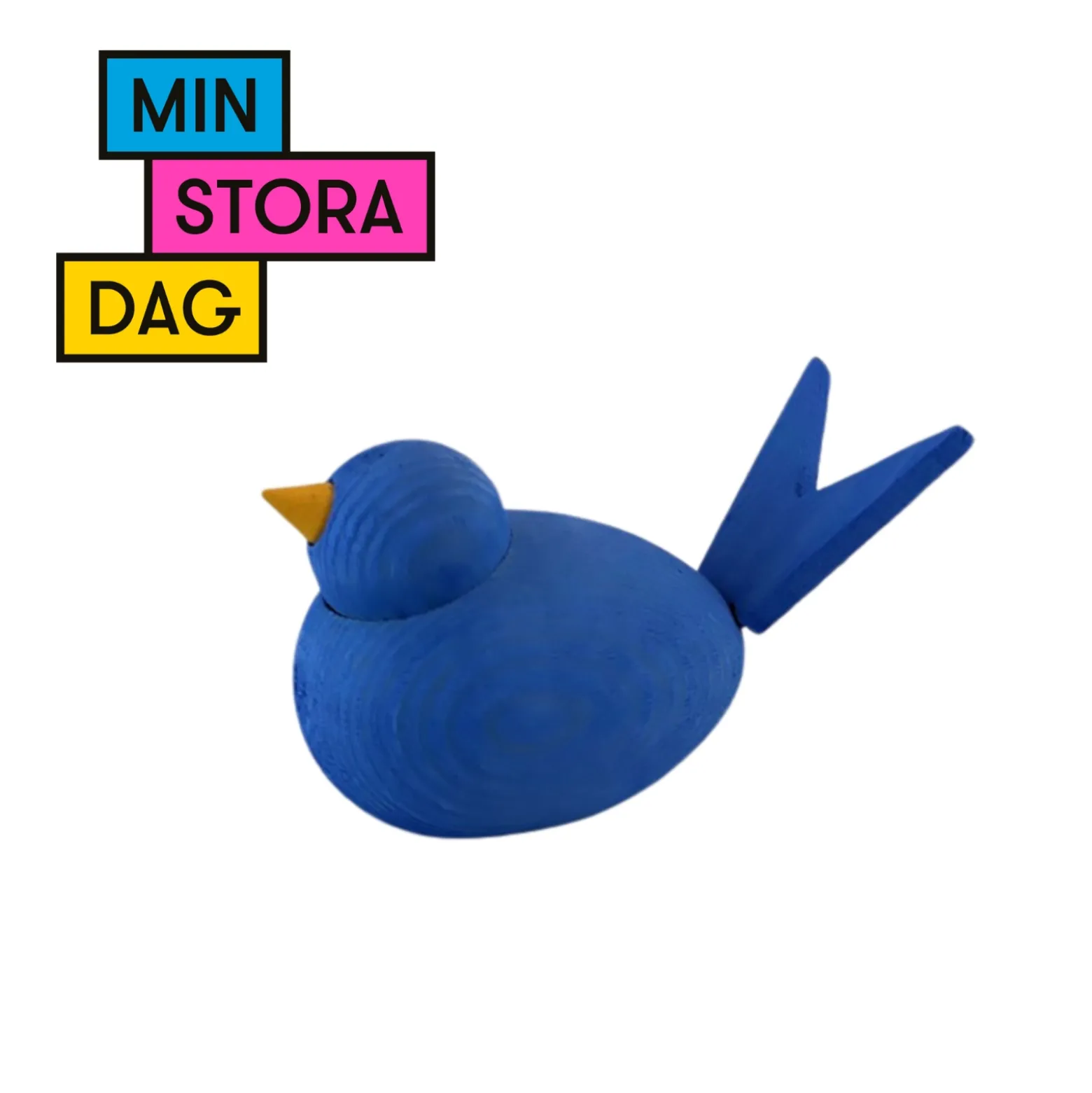 Fågel Trä Blå