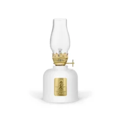 Fotogenlampa Vit/guld