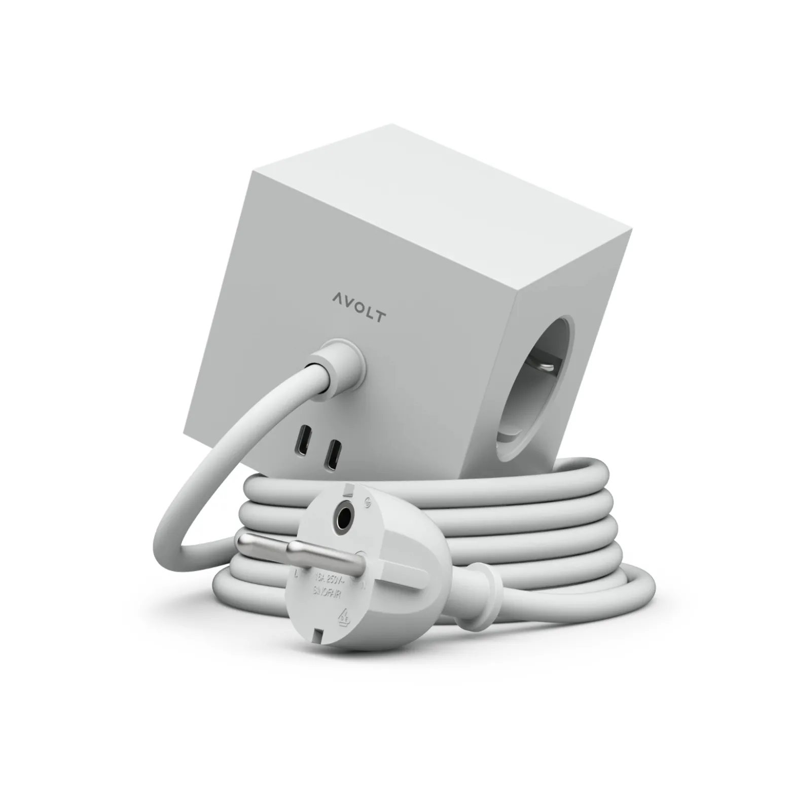 Grenuttag Square 1 USB-C 30W 1,8 m Gotland Gray