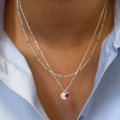 Halsband Santa Monica 42cm Grön