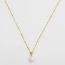 Halsband Treasure Single Pearl Guld