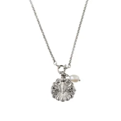 Halsband Venus Shell Locket Silver