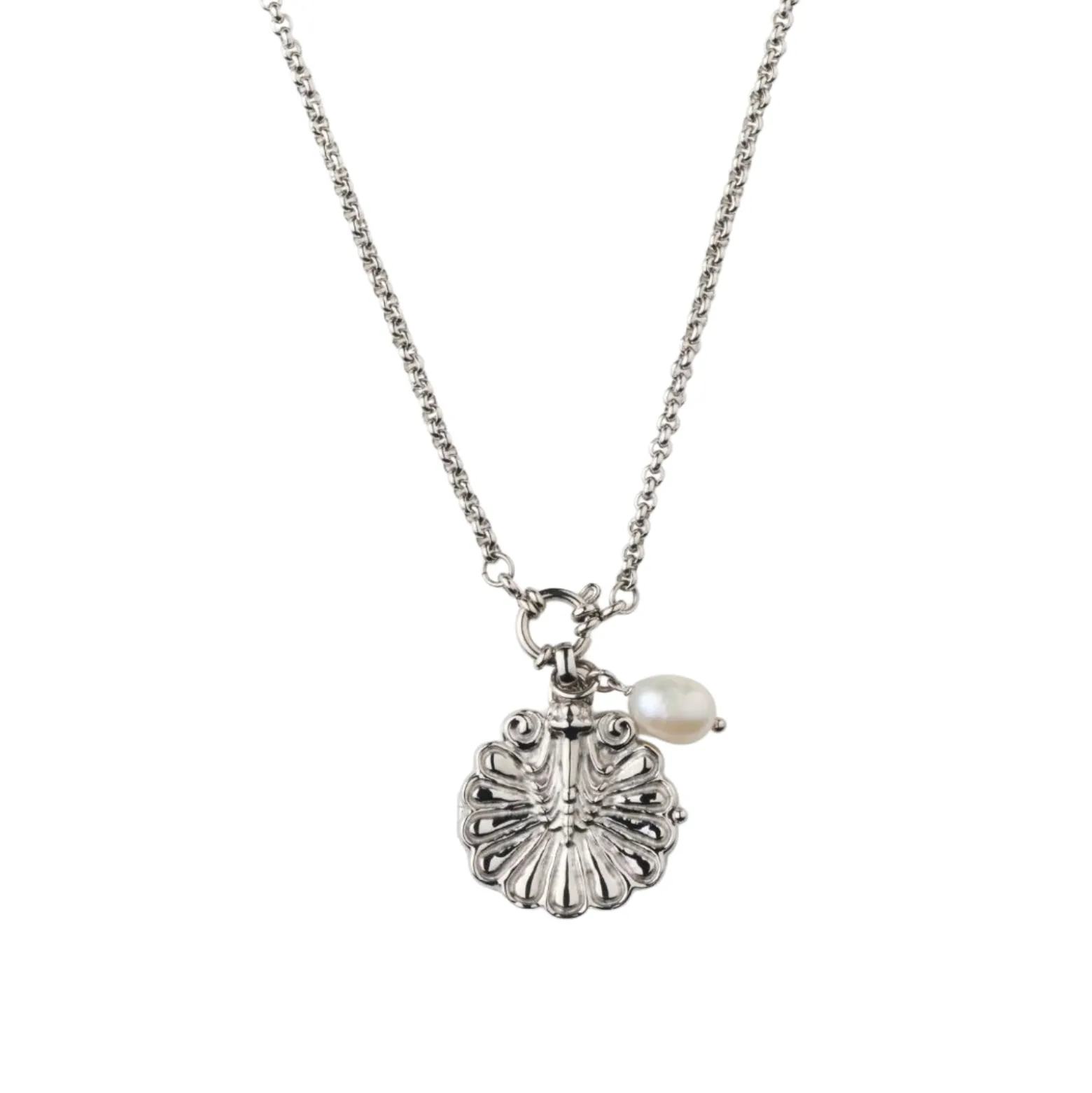 Halsband Venus Shell Locket Silver