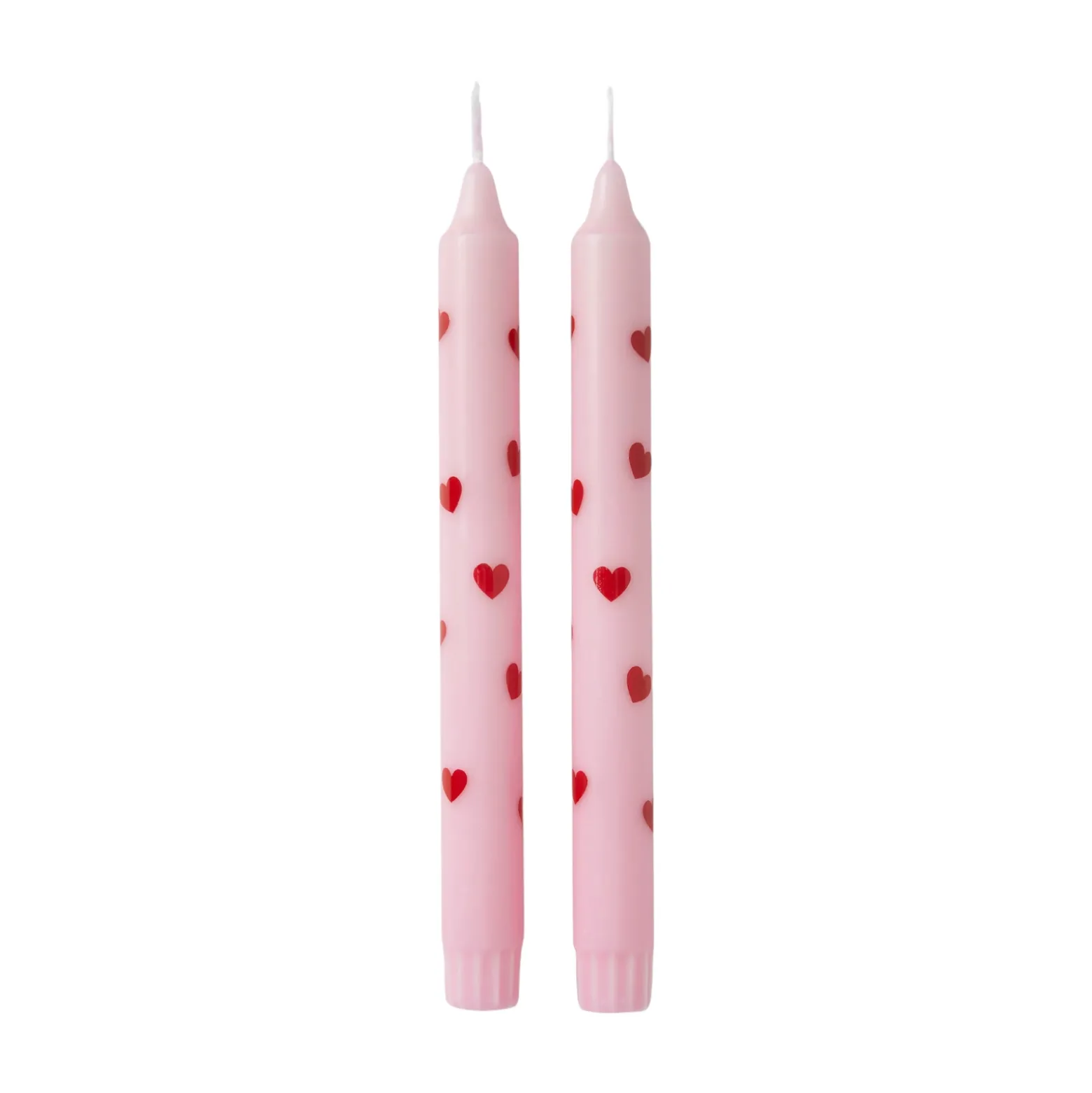 Kronljus Hjärta 2-pack rosa