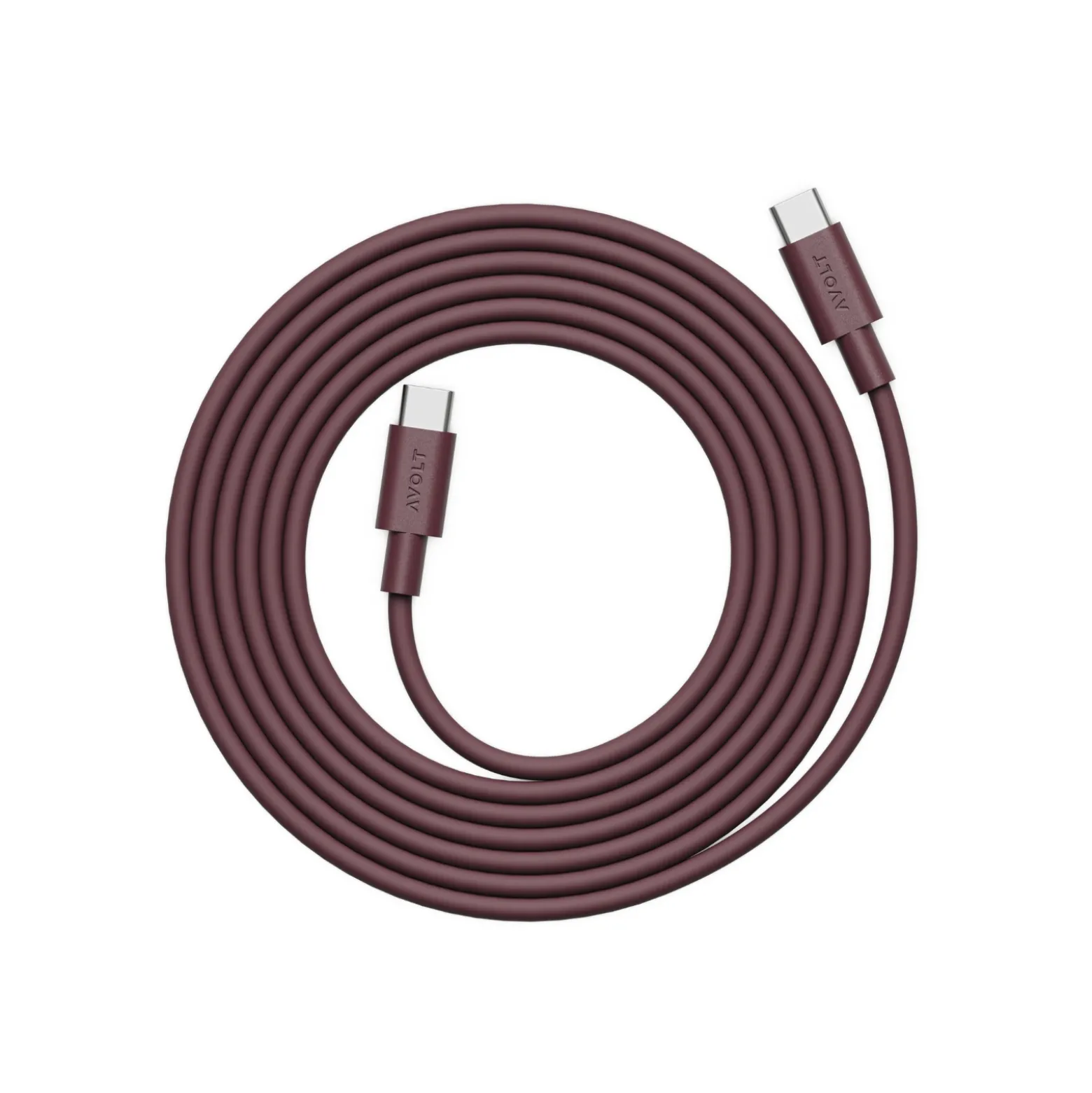 Laddsladd Avolt USB-C 2m Mulberry Red