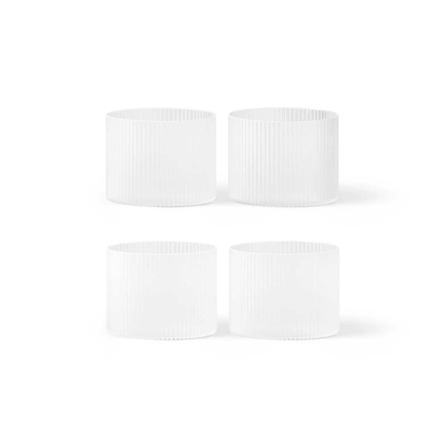 Låga glas Ripple 4-P Frostad