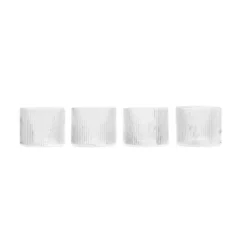Låga glas Ripple 4-P Klar