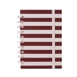 Linjerad anteckningsbok KIT Stripe A6 Rosa/burgundy