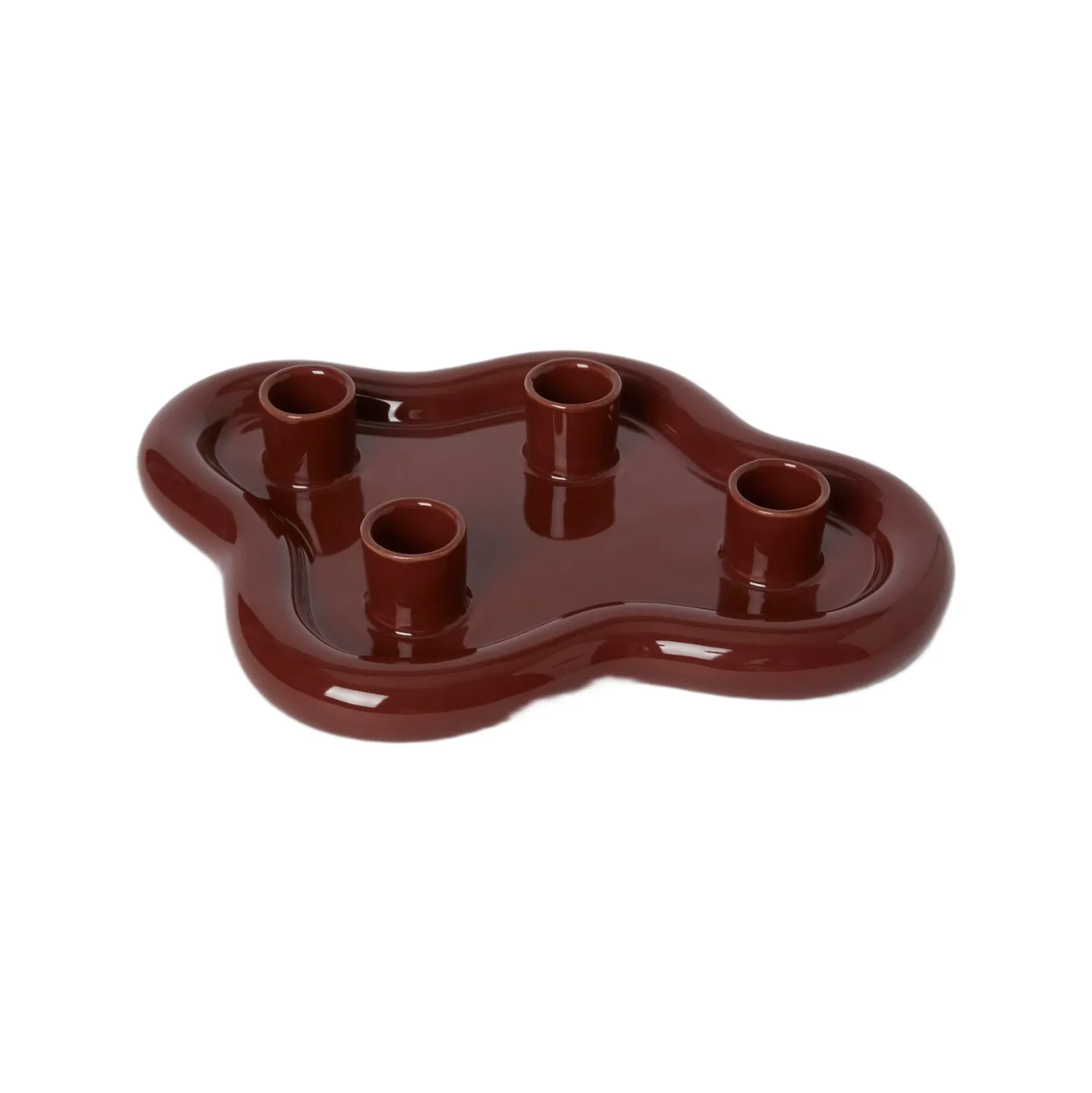 Ljusstake Blobby Mörk röd