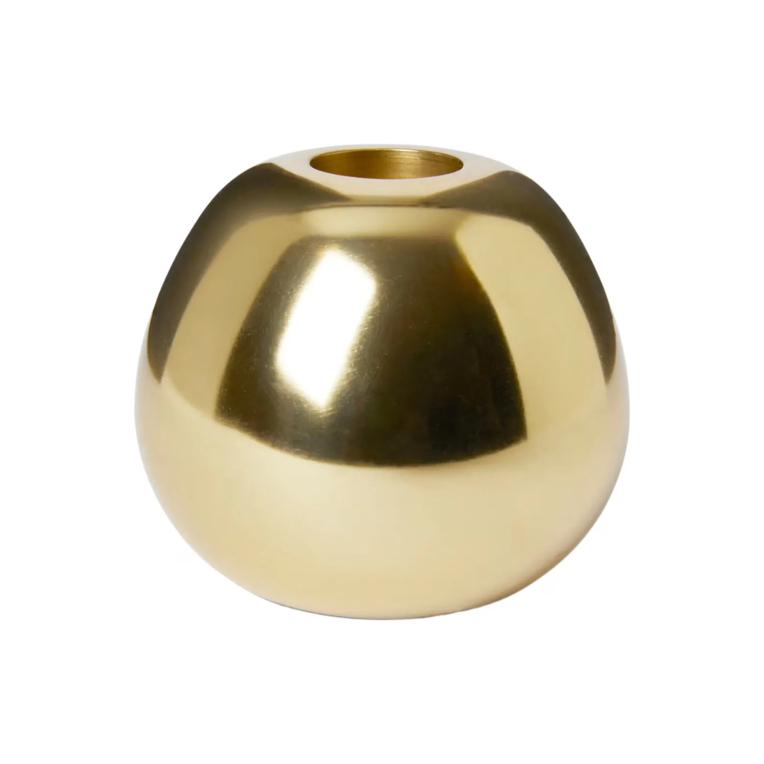 Ljusstake Rund Guld