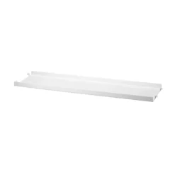Metallhyllplan Låg 58x20 vit