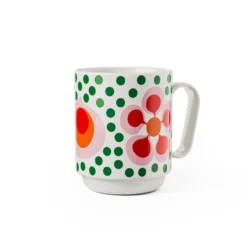 Mugg Birds 1967 Mug Nr.6 Grön/vit