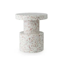 Pall / Sidebord Bit Vit