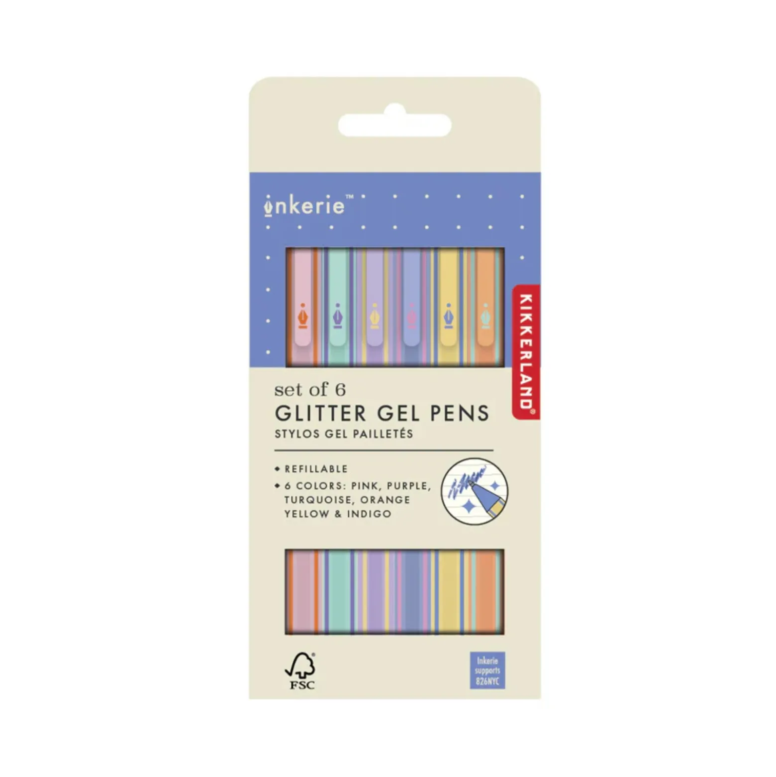 Penna glitter 6-pack