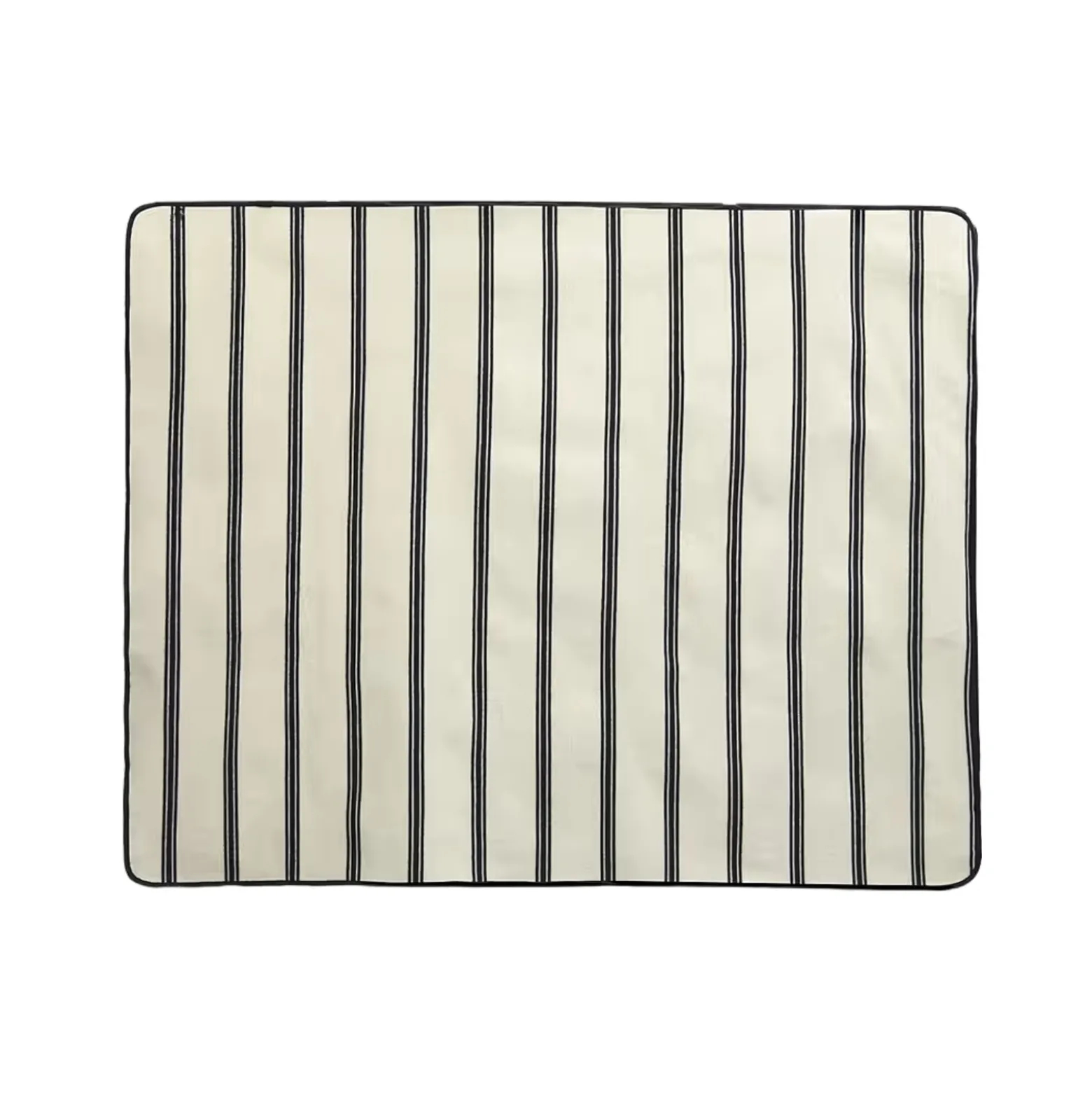 Picnickfilt Stripe 120x150 cm svart/vit