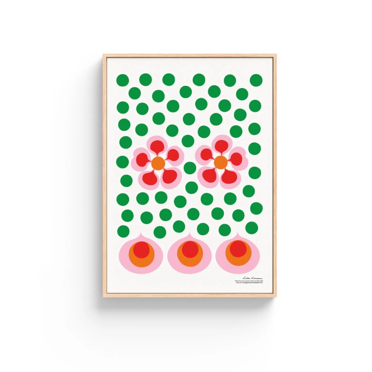 Poster Bird´s 1967 - no.6 grön/vit
