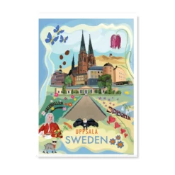 Poster city Uppsala 30x40 cm