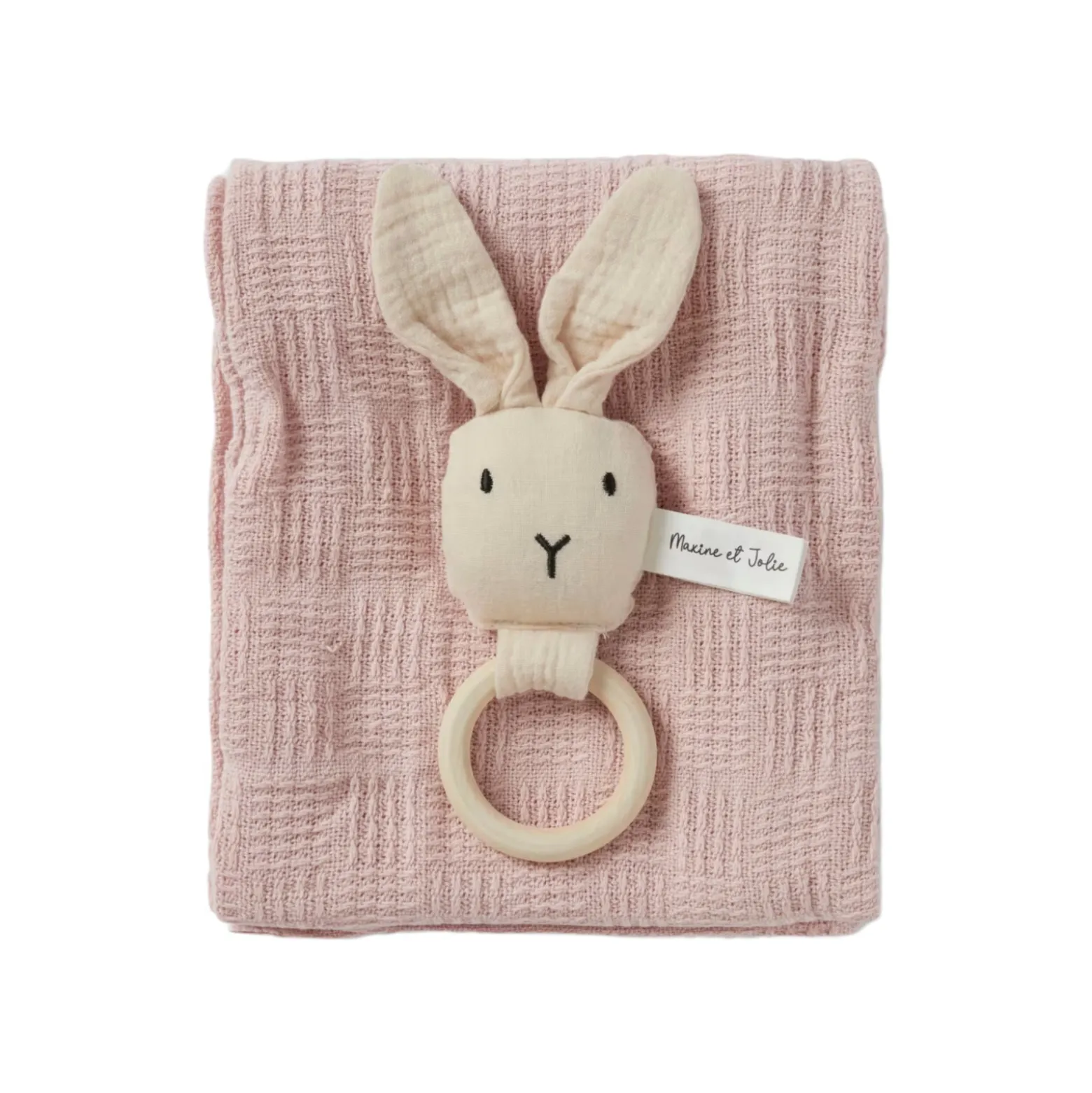 Presentbox Etienne skallra + filt Rosa