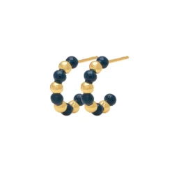 Örhänge Color balls hoops retro blue