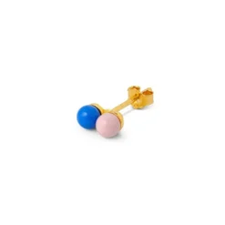 Örhänge Double Color Ball 1 st emalj