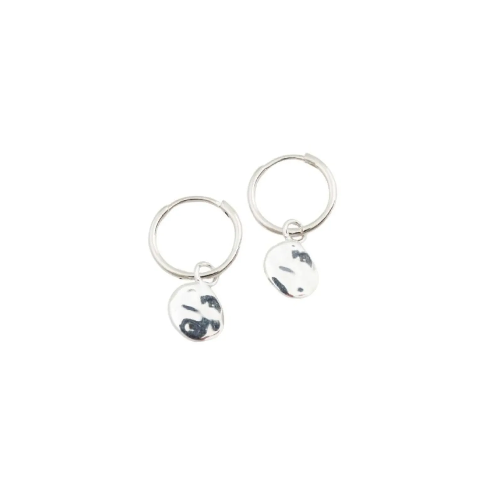 Örhängen Minimalistica Hammered Silver