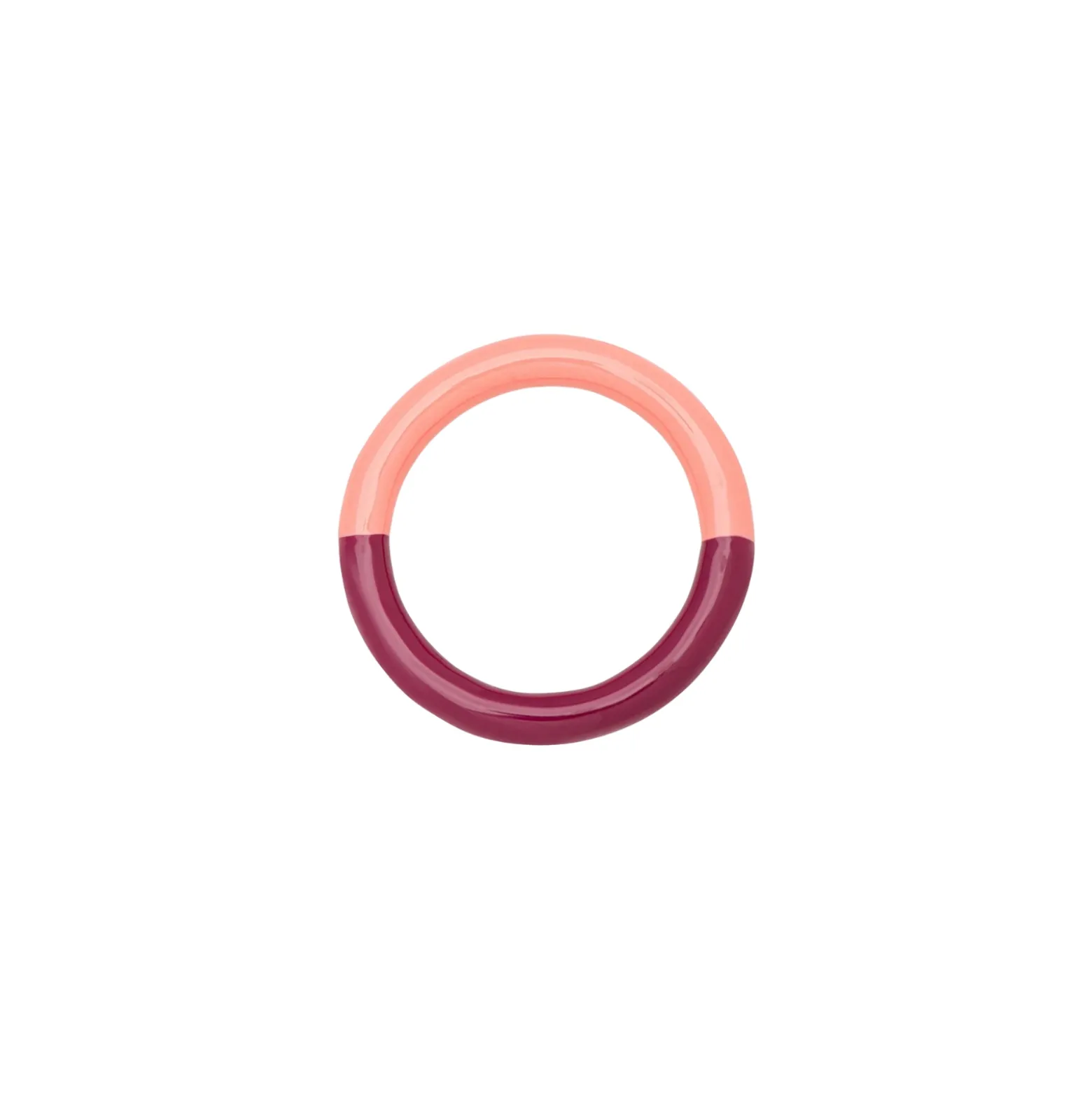 Ring Double color Coral/plum