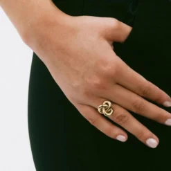 Ring Infinity Knot Large Guld