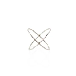 Ring korsad silver 19-20 mm