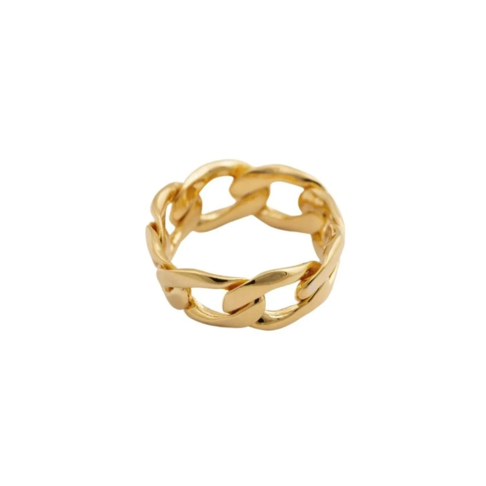 Ring Links Curb Chain Guld 16mm