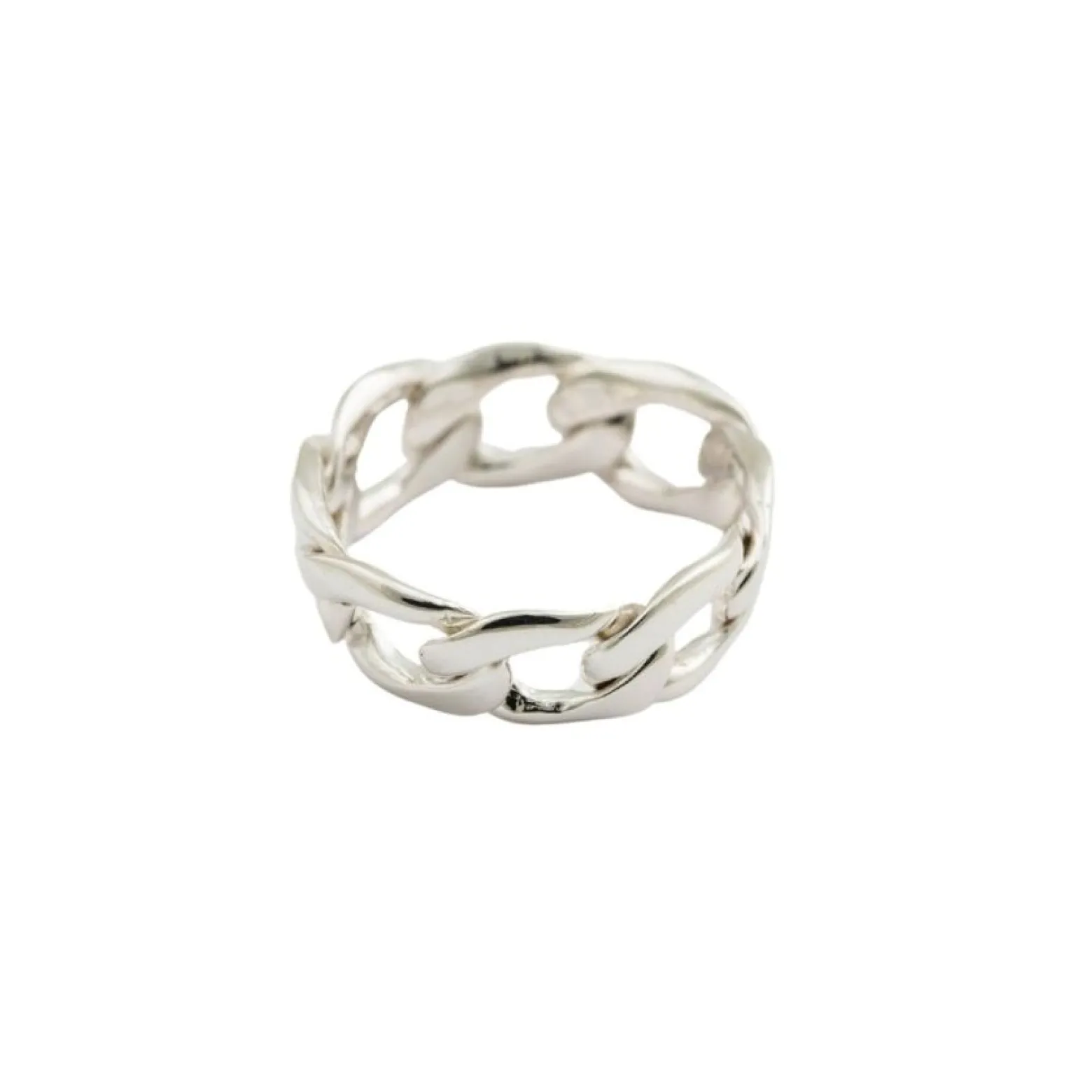 Ring Links Curb Chain Silver 19mm