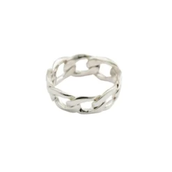 Ring Links Curb Chain Silver 17mm