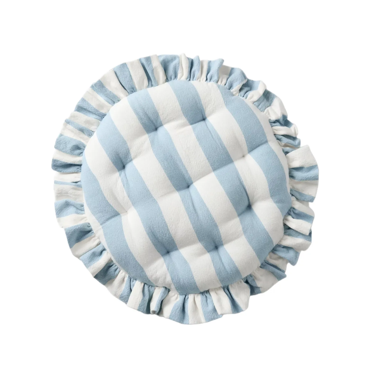 Sittdyna Block Frill rund Blå
