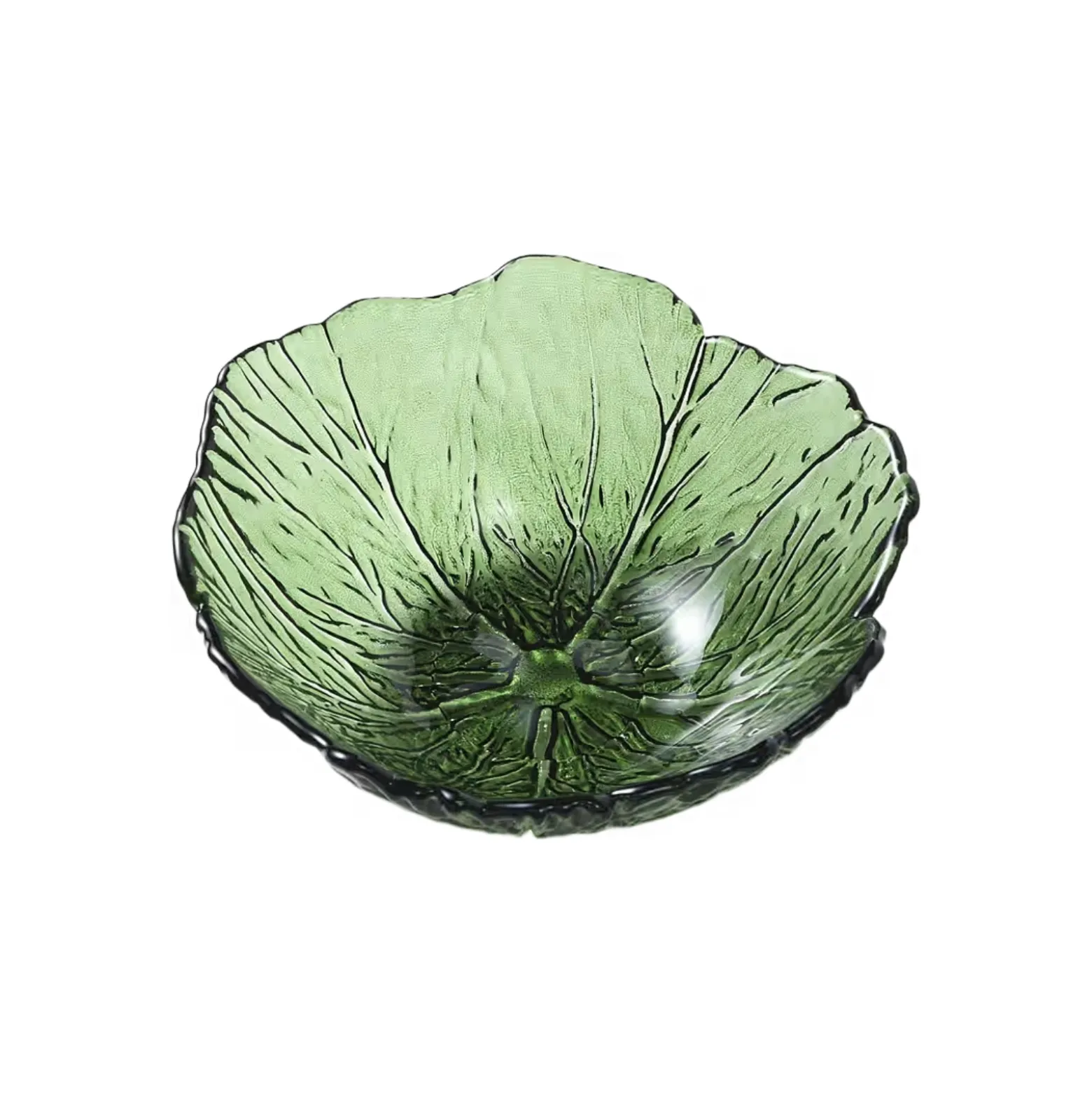 Skål Cabbage glas 16 cm Grön