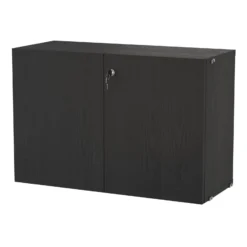 Skåp med lås 78x32,2x52 Svartbetsad ask