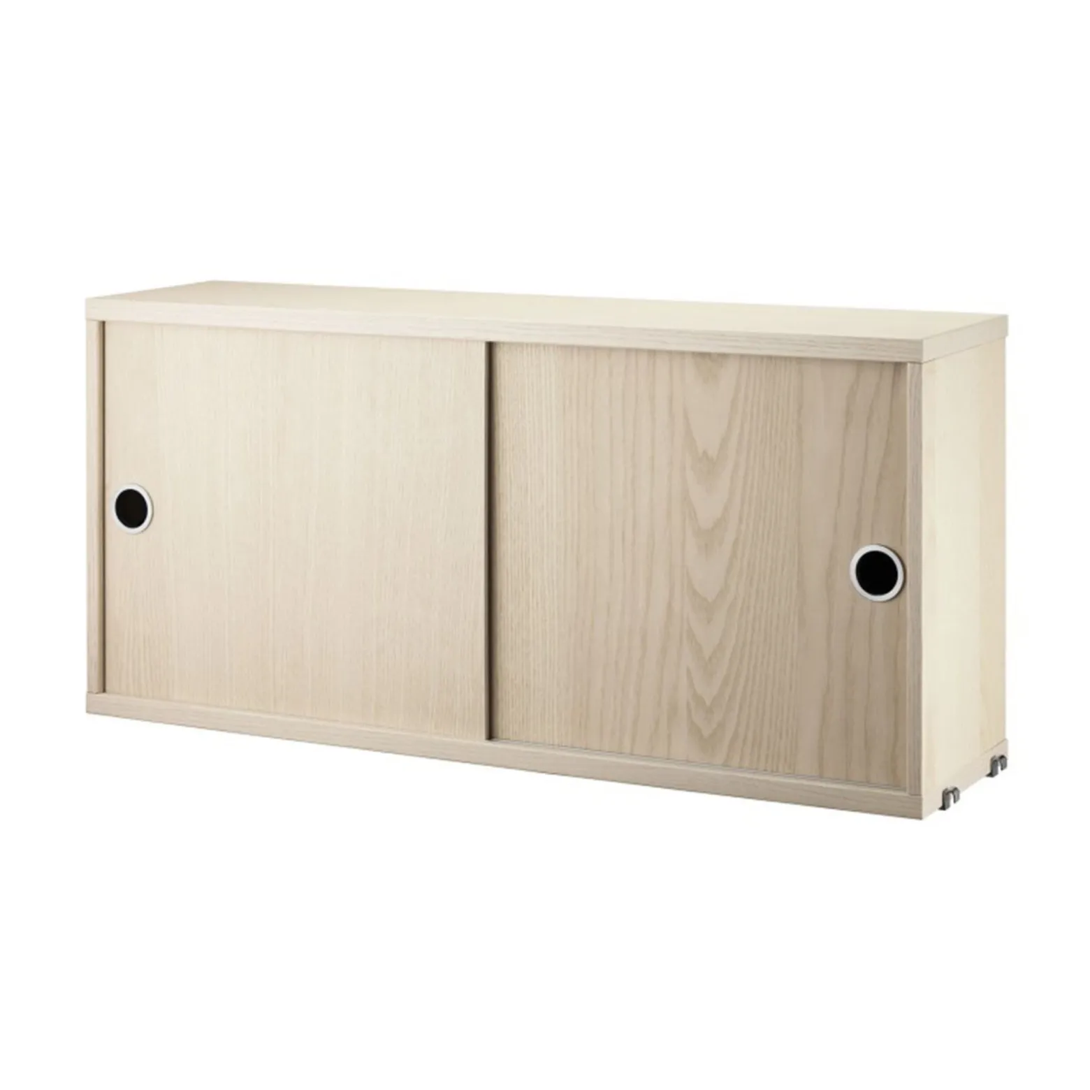 Skåp m skjutdörrar 78x20x37 ask