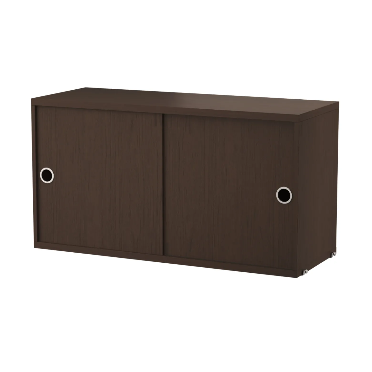 Skåp m skjutdörrar 78x30x42 Mörk EK