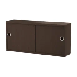 Skåp m skjutdörrar 78x20x37 Mörk EK