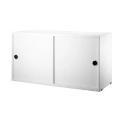 Skåp m skjutdörrar 78x30x42 vit