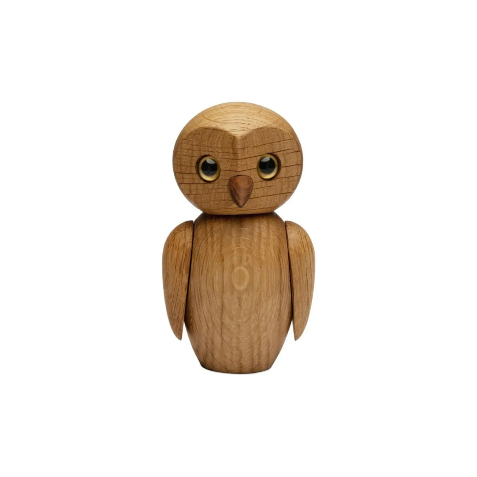 Träfigur Clever Uggla 10 cm Ek