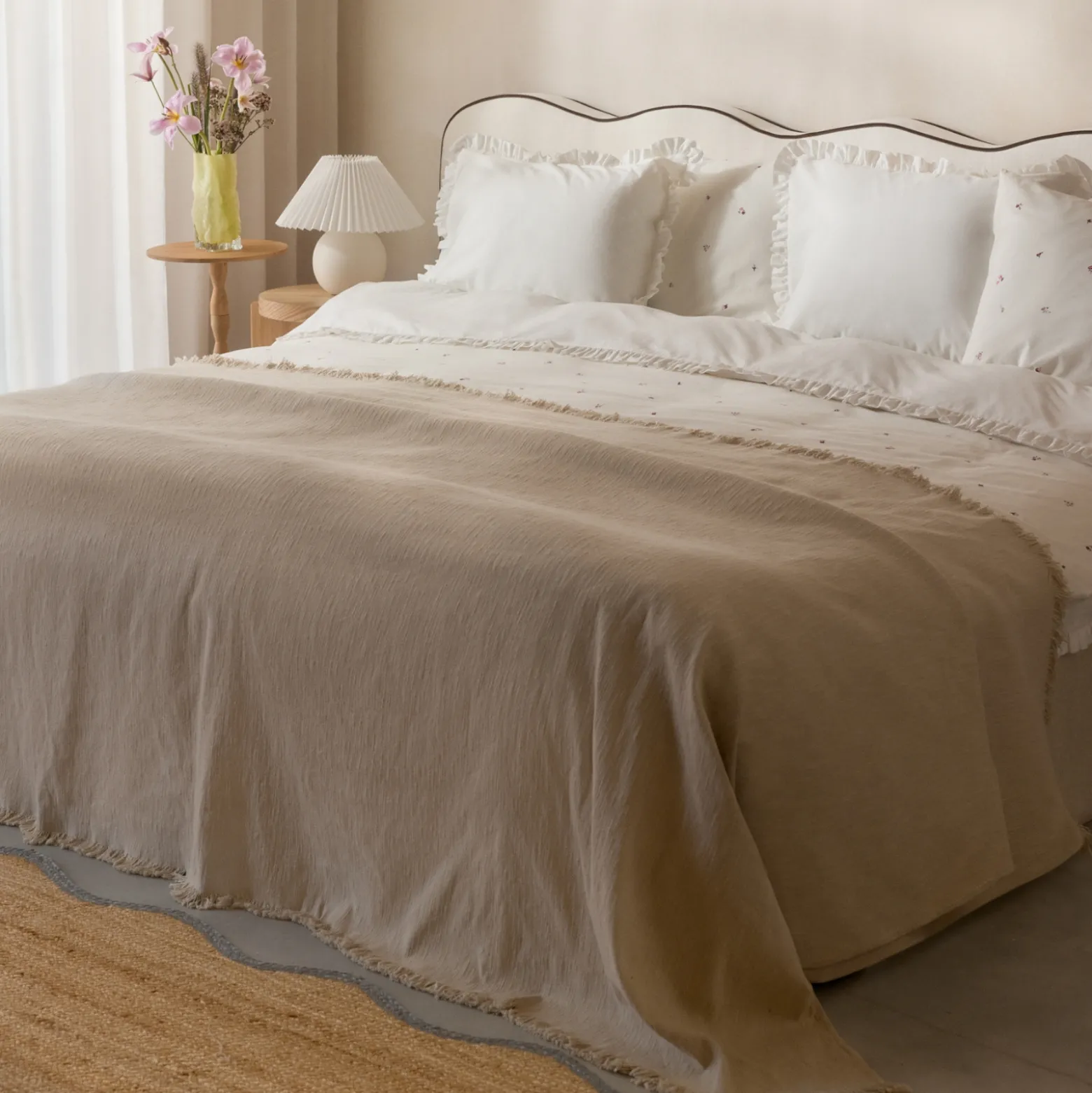 Överkast Francis 240x240 cm beige